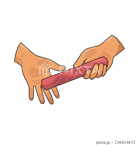Illustration of Relay Baton 136814672