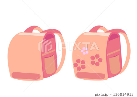 桜色のランドセルのセット 136814913