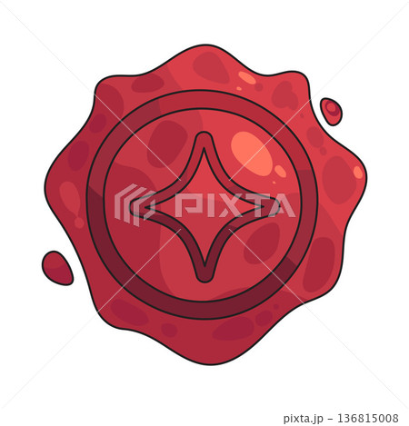 Illustration of wax seal Illustration of wax seal 136815008