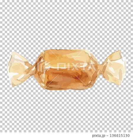 水彩風のキャラメルイラスト 136815130