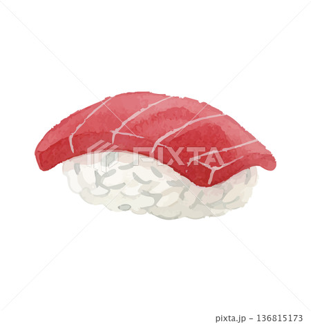 水彩風のマグロイラスト 水彩風のマグロイラスト 136815173
