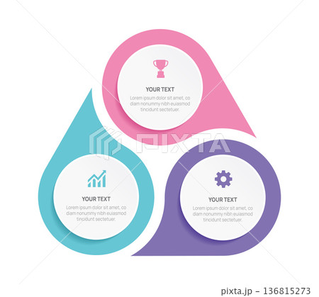 Infographic design template for Business with Icon and your data. Vector illustration. Infographic design template for Business with Icon and your data. Vector illustration. 136815273