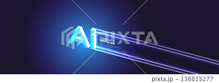 AI Technology Neon Interface Artificial Intelligence AI Technology Neon Interface Artificial Intelligence 136815277