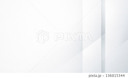 白とグレーの幾何学的ミニマル背景素材 136815344