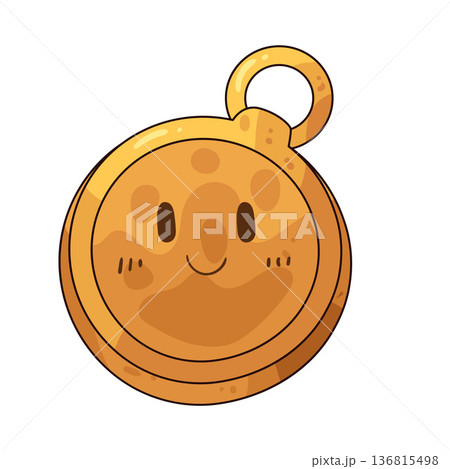 Illustration of Smiley Lucky Charm Illustration of Smiley Lucky Charm 136815498