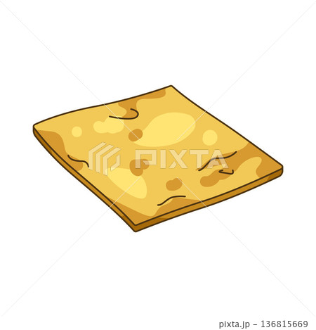 Illustration of cheese slice 136815669