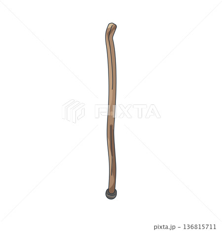 Illustration of hiking pole 136815711