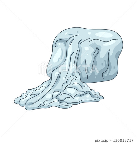 Illustration of ice cliff Illustration of ice cliff 136815717
