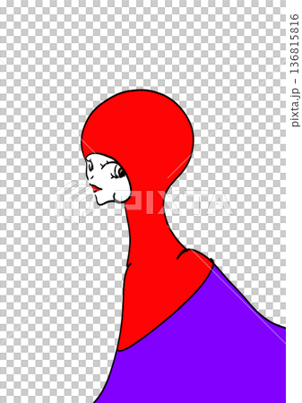 赤と紫の女の子 136815816