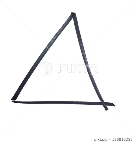 a triangle drawn with black marker a triangle drawn with black marker 136816253