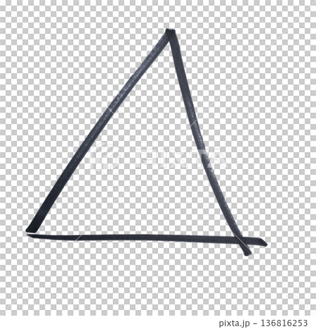 a triangle drawn with black marker a triangle drawn with black marker 136816253