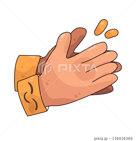 Illustration of Clapping hands 136816368