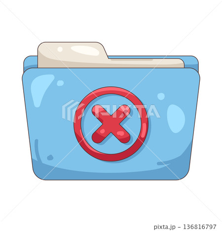 Illustration of close folder 136816797