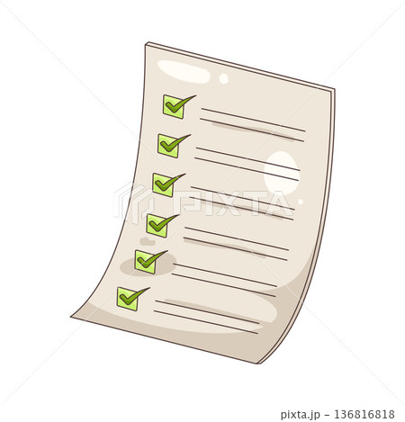Illustration of checklist  136816818