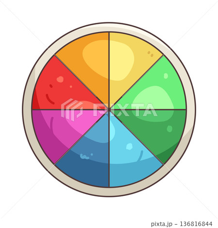 Illustration of color wheel 136816844