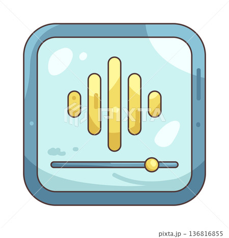 Illustration of voice recording Illustration of voice recording 136816855