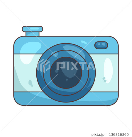Illustration of camera Illustration of camera 136816860