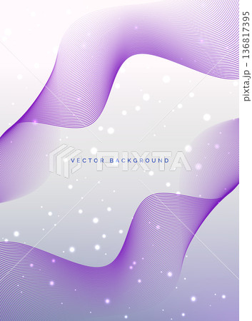 Abstract purple wave lines on white background. Technology communication concept. 136817395