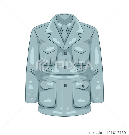 Illustration of commando uniform 136817480