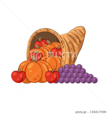 Illustration of cornucopia Illustration of cornucopia 136817490