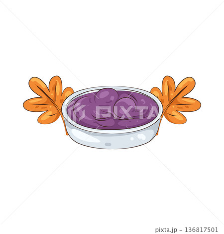 Illustration of Purple sweet potato soup 136817501