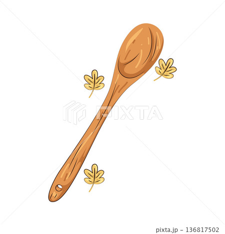 Illustration of wooden spoon Illustration of wooden spoon 136817502