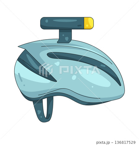 Illustration of helmet headlight Illustration of helmet headlight 136817529