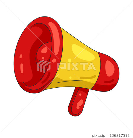 Illustration of megaphone Illustration of megaphone 136817552