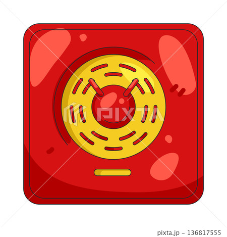 Illustration of fire alarm 136817555