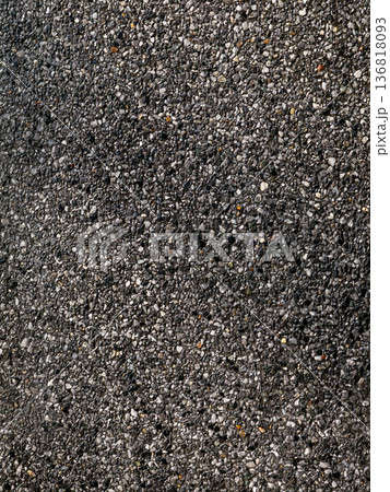 Asphalt Road Surface Texture with Small Gravel Stones - Dark Gray Background 136818093