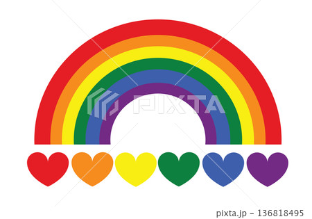 LGBT flag, rainbow color love symbol, pride month in June, vector illustration. LGBT flag, rainbow color love symbol, pride month in June, vector illustration. 136818495