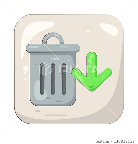 Illustration of trash bin Illustration of trash bin 136818515