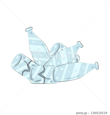 Illustration of glass waste Illustration of glass waste 136818529
