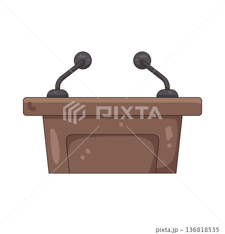 Illustration of podium Illustration of podium 136818535