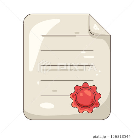 Illustration of legal document Illustration of legal document 136818544