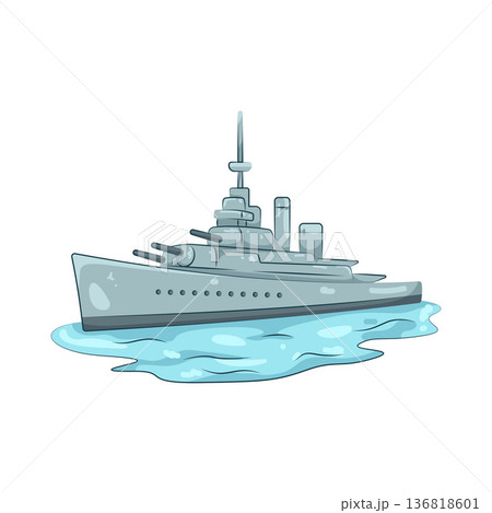 Illustration of battleship Illustration of battleship 136818601