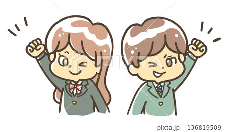 やる気あふれる 学生 ブレザー やる気あふれる 学生 ブレザー 136819509