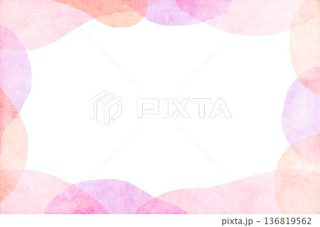 まだら曲線の背景フレーム飾り枠4 136819562