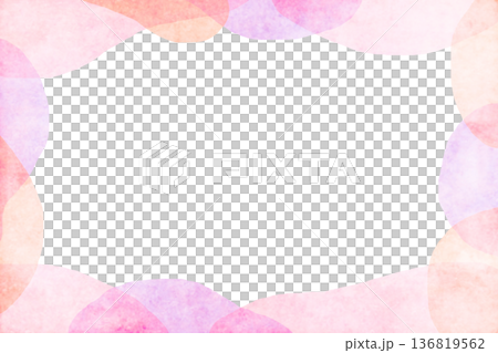 まだら曲線の背景フレーム飾り枠4 136819562