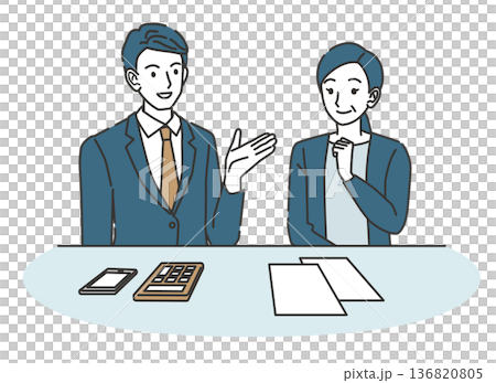 圖解：一位女士正在聽取有關評估的解釋 136820805