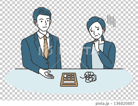 圖：一位女士因評估價值而感到沮喪 136820807