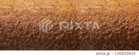 Rusting metal surface showing heavy corrosion and decay 136820914