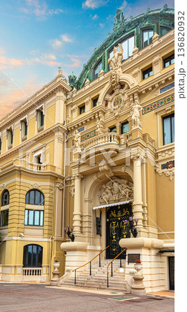 Monte carlo casino building facade in monaco 136820932