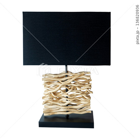 Driftwood decorative table lamp with black shade Driftwood decorative table lamp with black shade 136820936