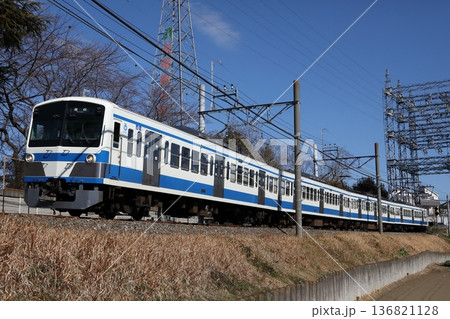 白糸台～競艇場前を走る 西武多摩川線 新101系 241F 伊豆箱根鉄道色 136821128