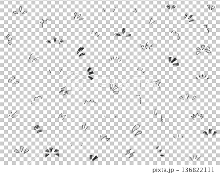 手書きの気づき・リアクションあしらいセット 黒 イラスト素材 手書きの気づき・リアクションあしらいセット 黒 イラスト素材 136822111