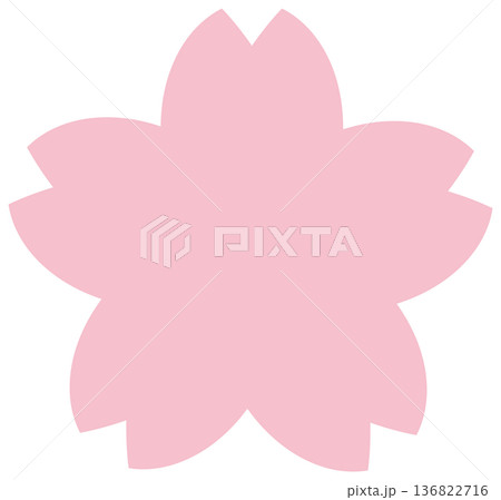 桜の花のアイコン、ピンク 136822716