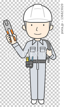 男性電工 136823020