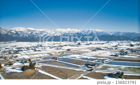2月下旬の富山県東部の朝日町の様子 136823791
