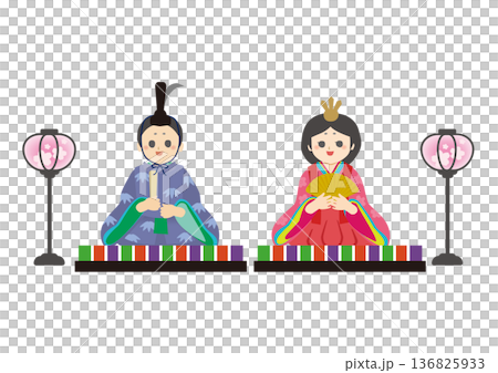 Hina doll vector illustration 136825933